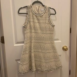Off white tweed dress